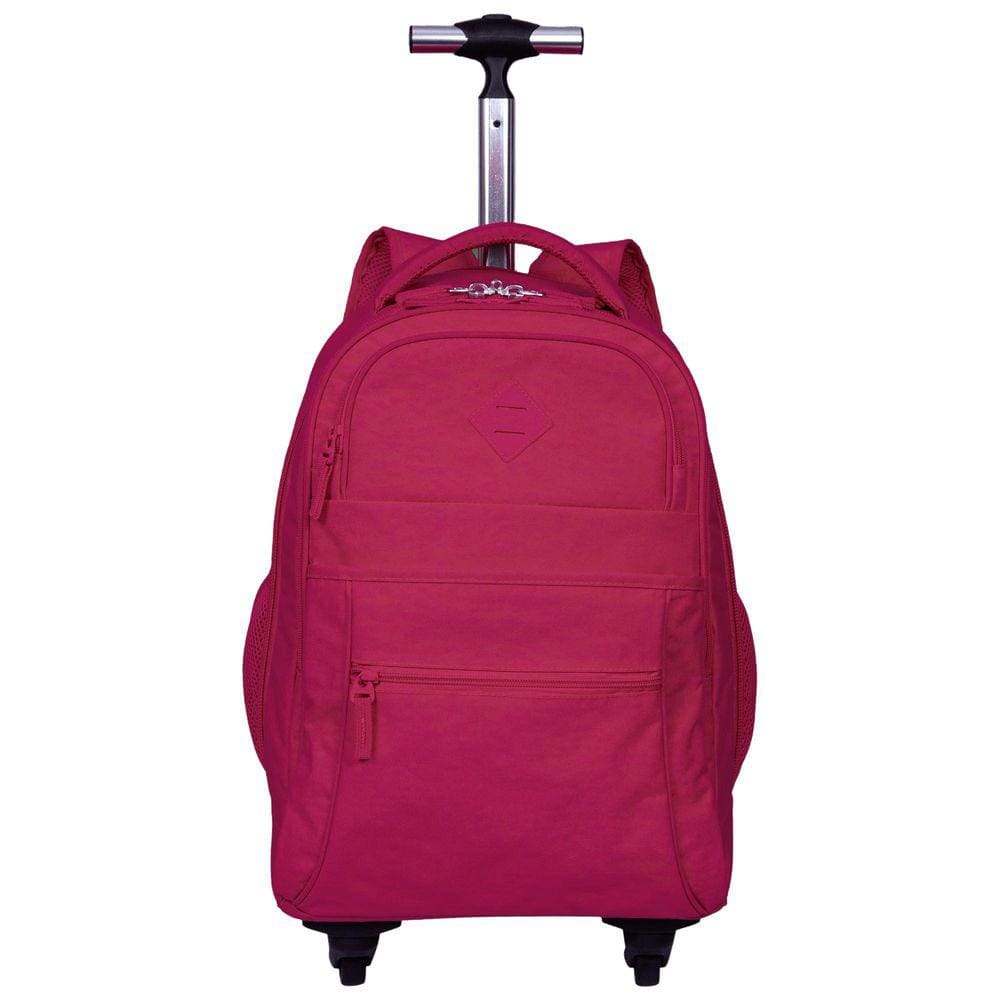 Mochila Carrinho 4 Rodas 2 Em 1 Sestini Rolling Crinkle Rosa