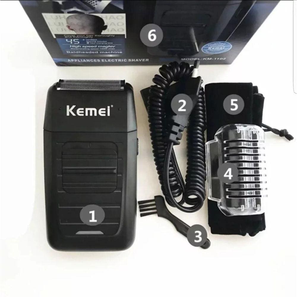 Kemei Km 1102-Shaver Barbeador Máquina De Barbear