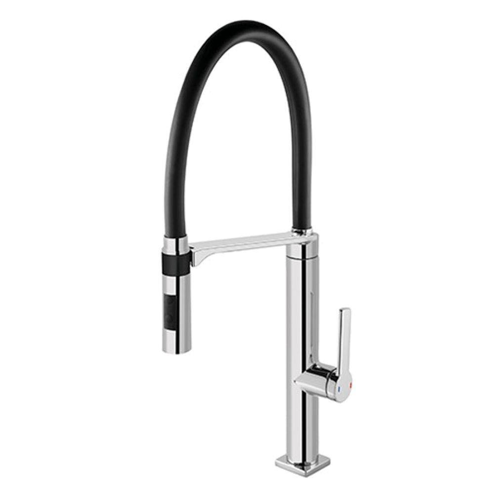 Misturador Monocomando Para Cozinha Doc Chrome/Black