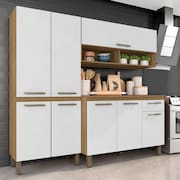 Armário De Cozinha Tieli 3 Peças Boreal/branco - Móveis Arapongas