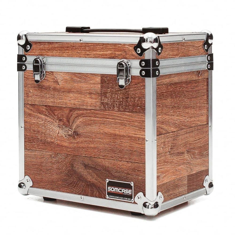Hard Case para 70 Discos de Vinil -Baú Vintage