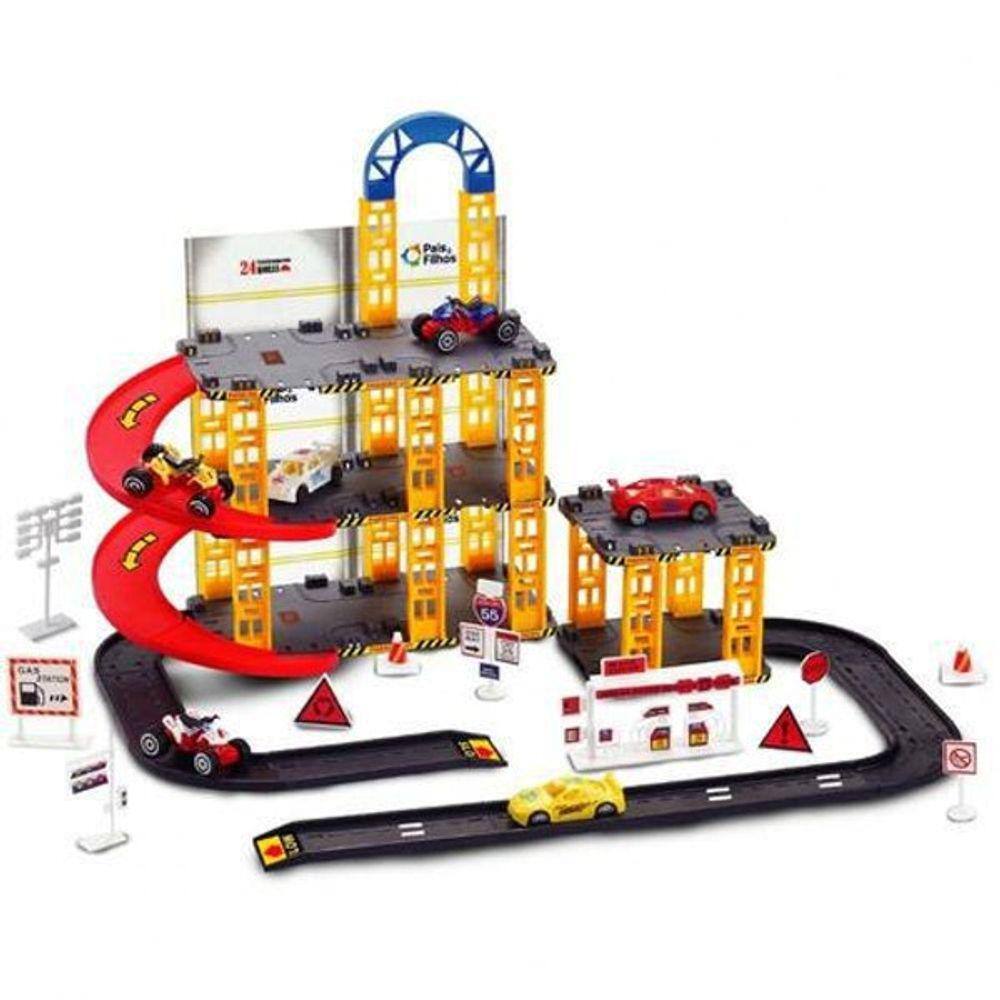 Pista Speedster Pit Stop Com Looping E Carrinho Polibrinq