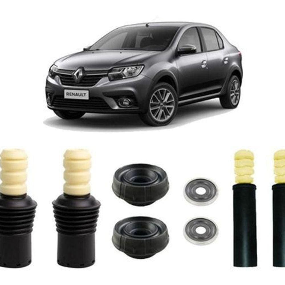Kit Batente Completo Dianteiro Traseiro Logan 2010 2011 12