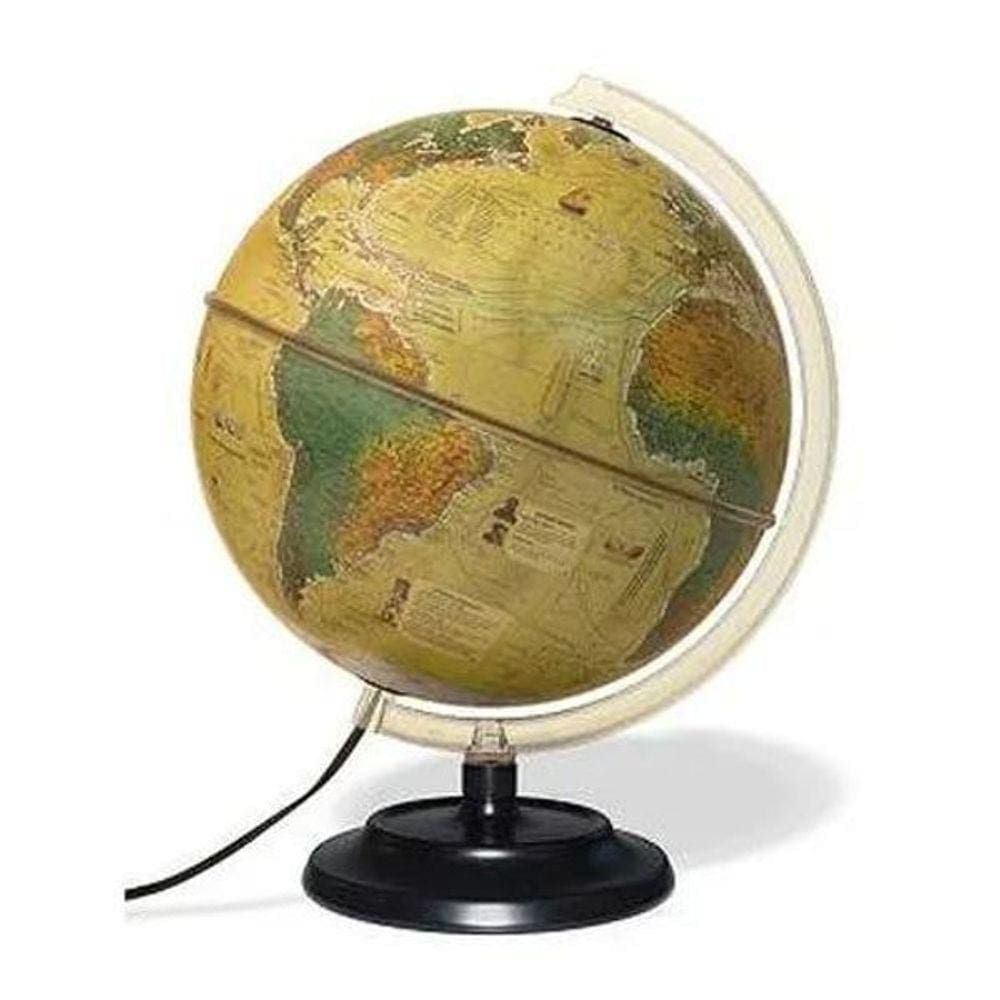 Globo Terrestre Libreria Histórico 30Cm 220V