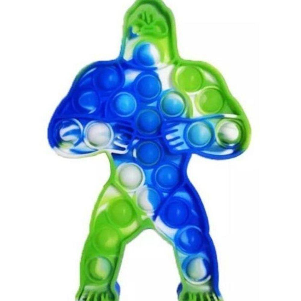 Pop It Fidget Toy Pop Bublle Sensorial King Kong Azul Verde