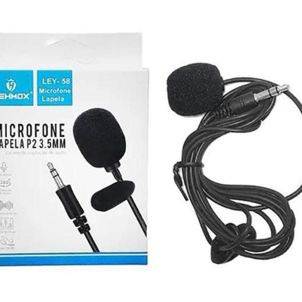 Microfone De Lapela Stereo P3 Para Celular Smartphone