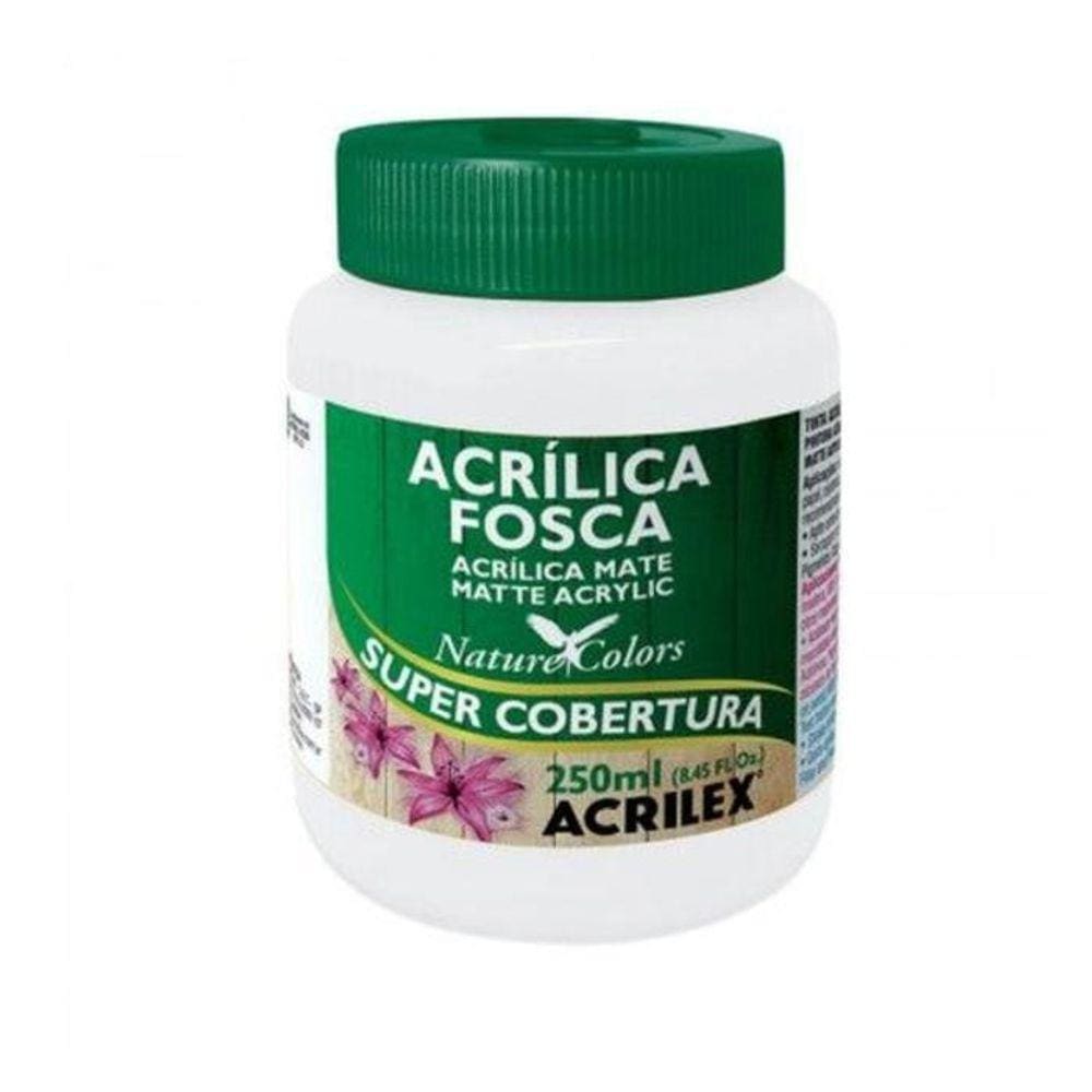 Tinta Acrílica Fosca 250Ml - 519 - Branco  - Acrilex