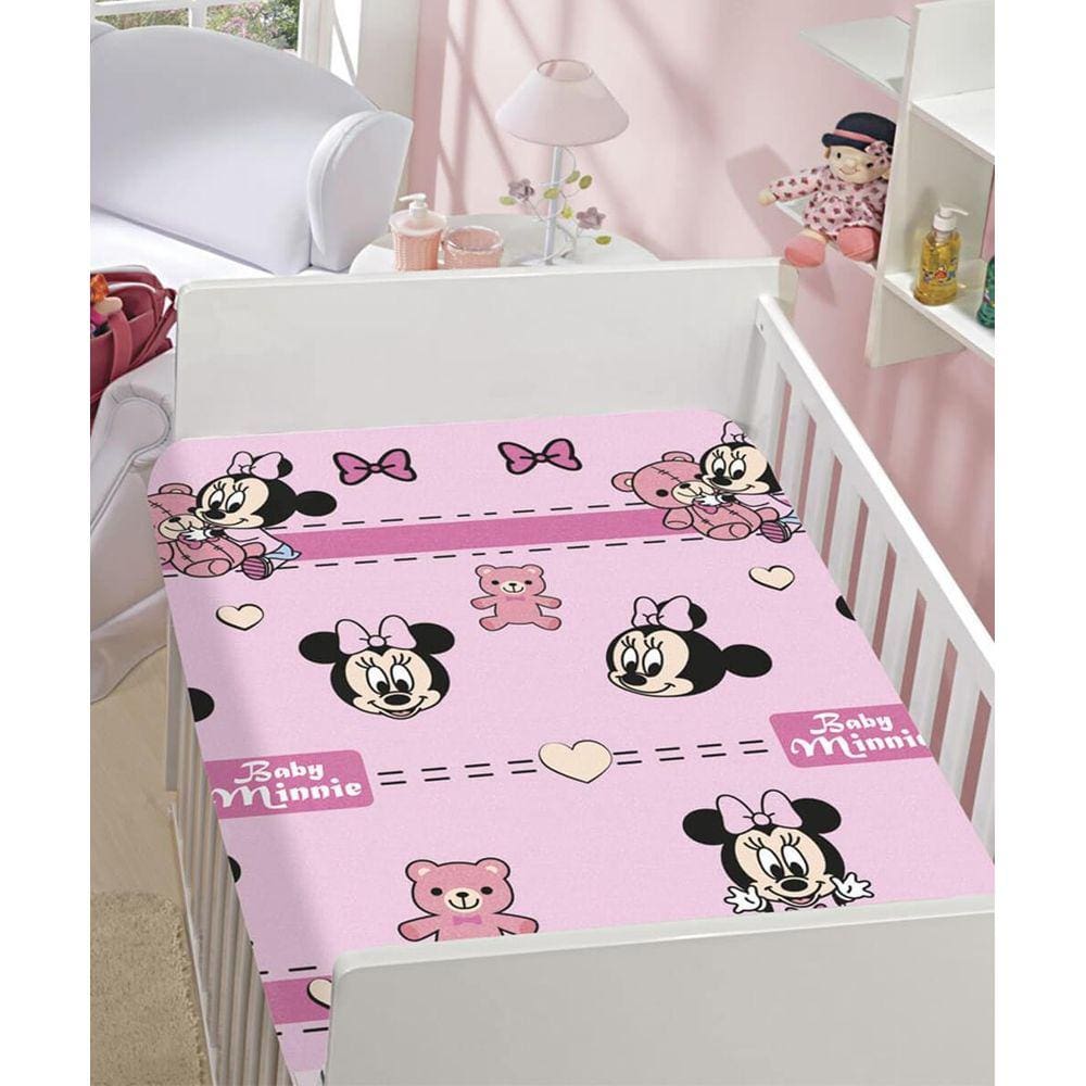 Manta Soft Disney Infantil Minnie Rosa Jolitex 90X110Cm