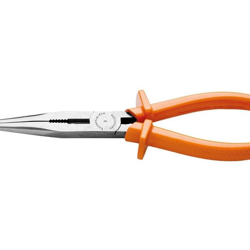 Alicate Meia Cana Bico Longo Reto Isolado 8 Tramontina Pro