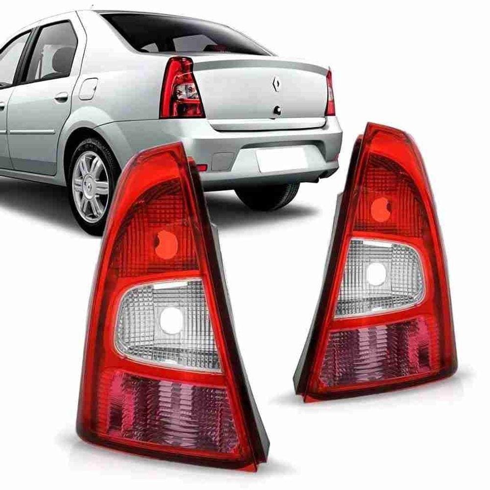 Lanterna Traseira Logan 2009 a 2014 Bicolor Lado Direito