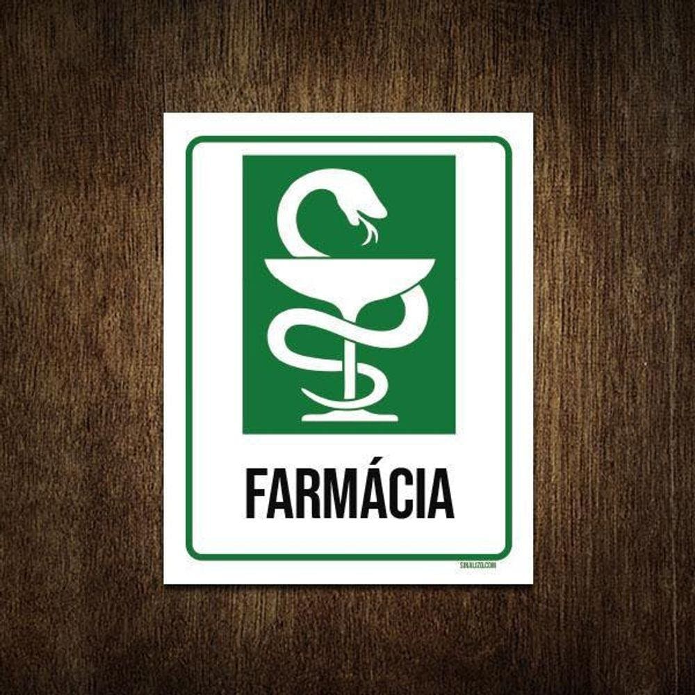 Placa Sinalização Hospitalar Farmácia 36X46
