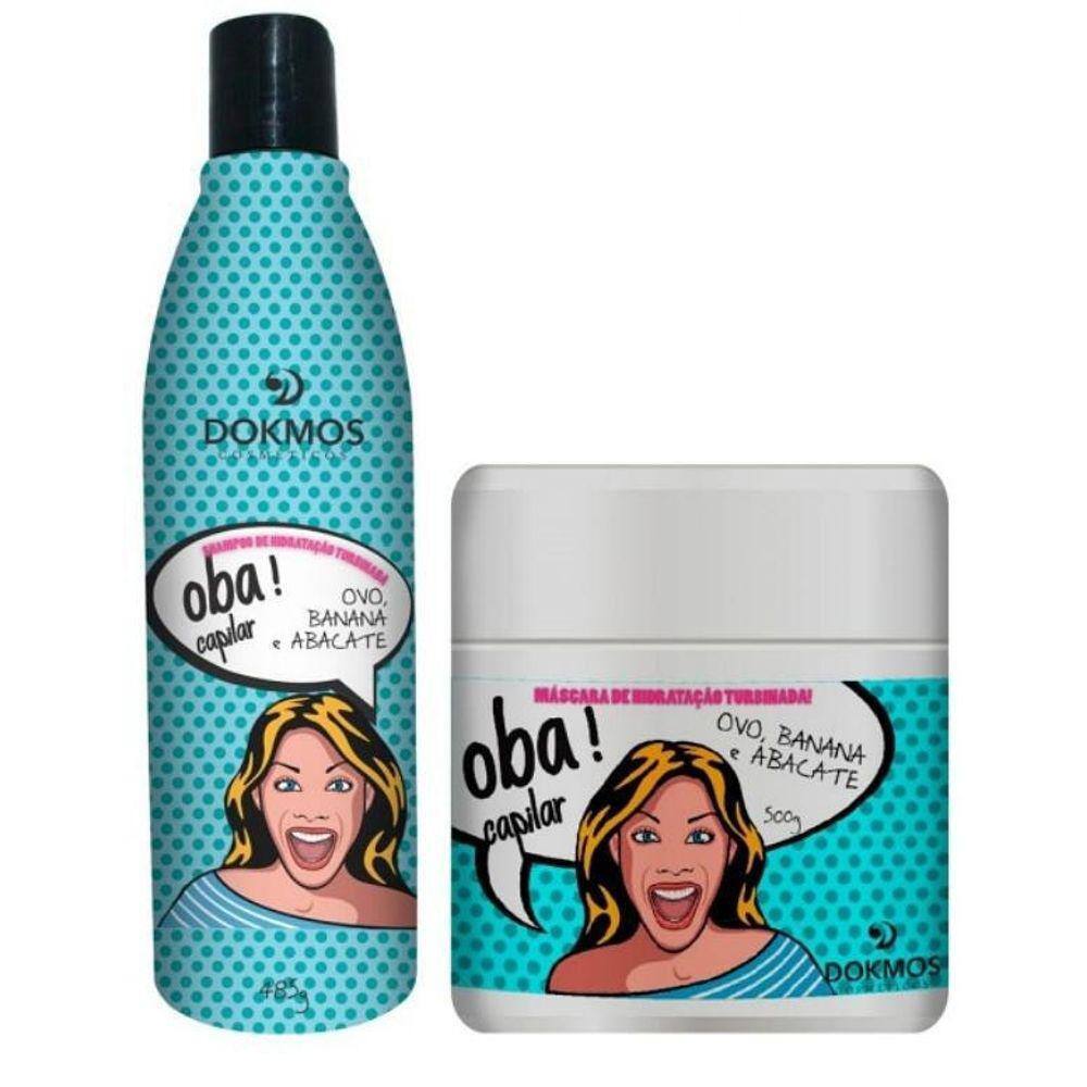 Kit Oba Capilar Shampoo E Máscara Ovo Banana E Abacate