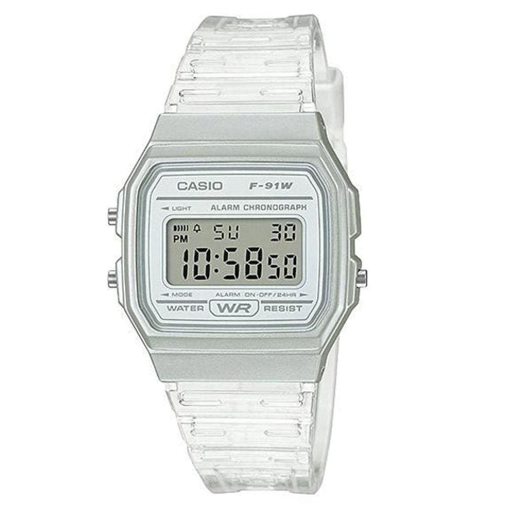 Relógio Feminino Casio Vintage Standard F-91Ws-7Df Branco