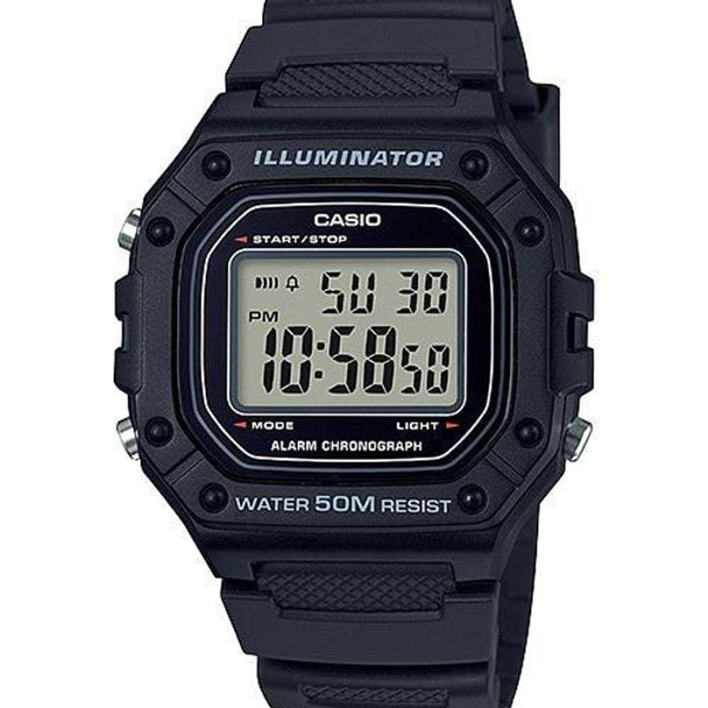 Relógio Masculino Casio Digital Preto W-218H-1Avdf