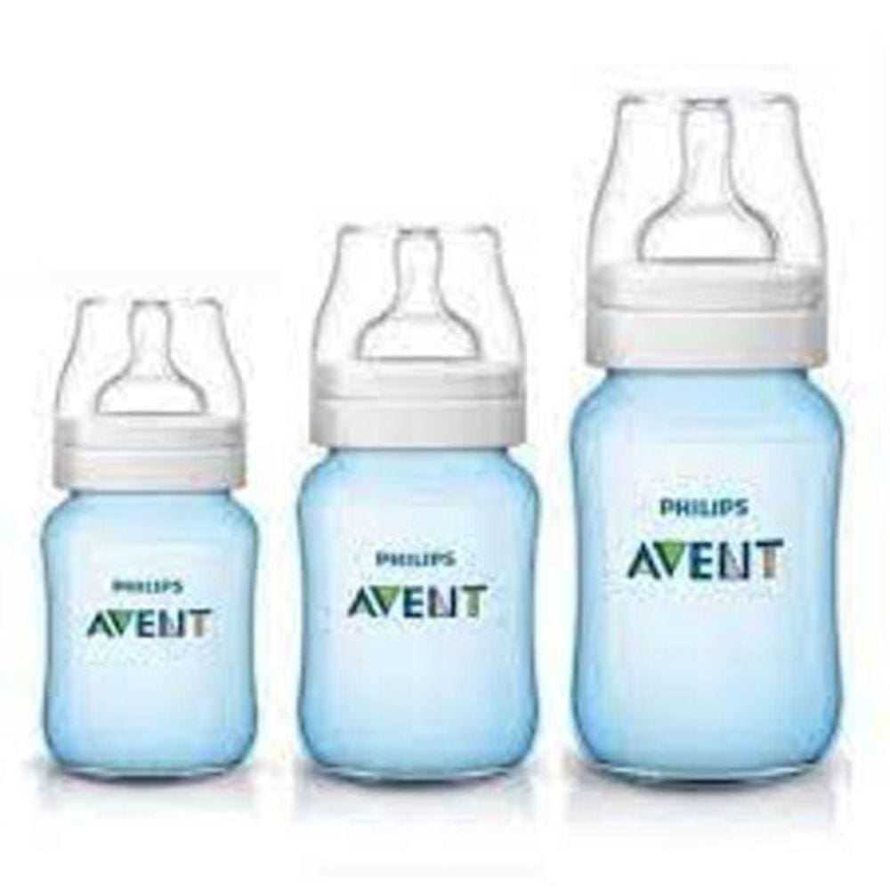 Kit Mamadeira Philips Avent 3 Peças  125/260/330ml Azul