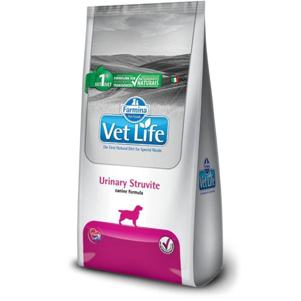 Ração Vet Life Natural Urinary Struvite Cães Adultos 2Kg