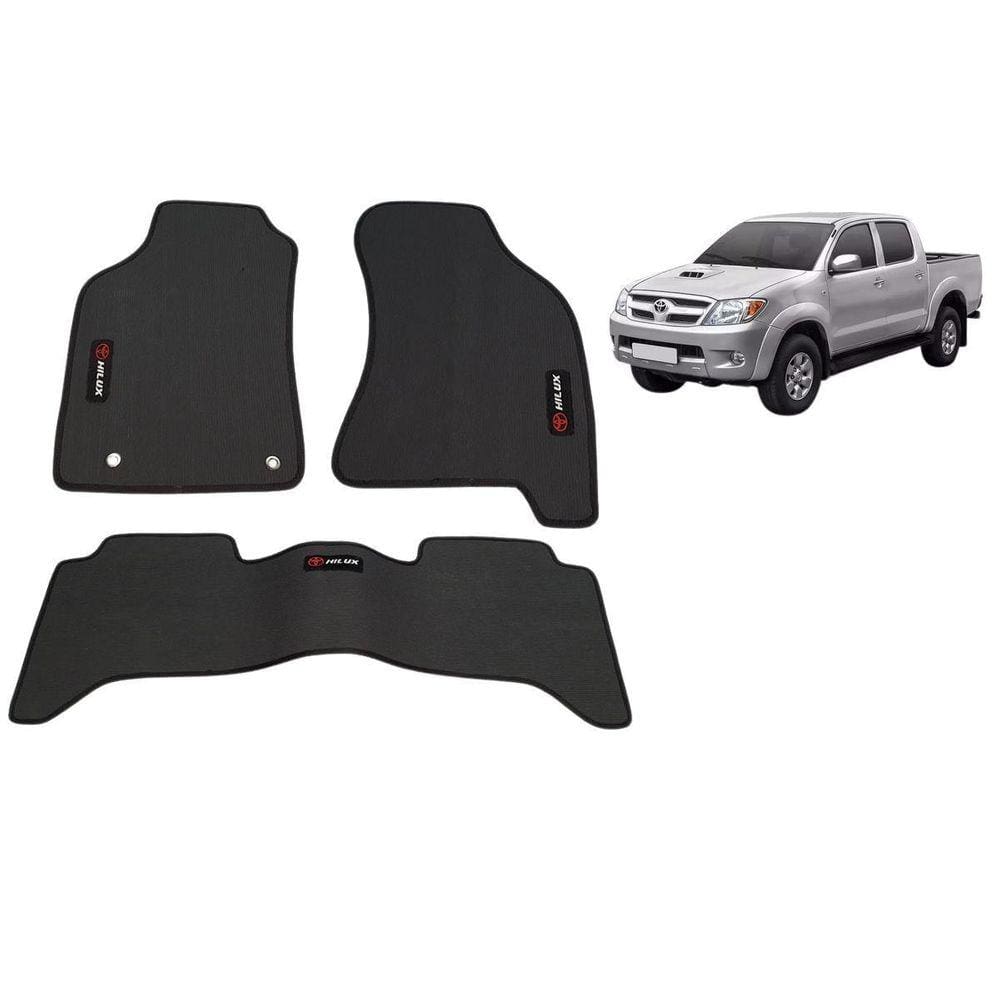 Tapete Borracha Hilux 2005 Até 2011 Com Traseiro Interiço