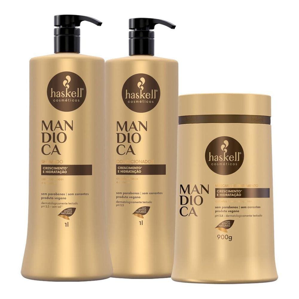 Kit Haskell Mandioca Crescimento Hidratação 1L