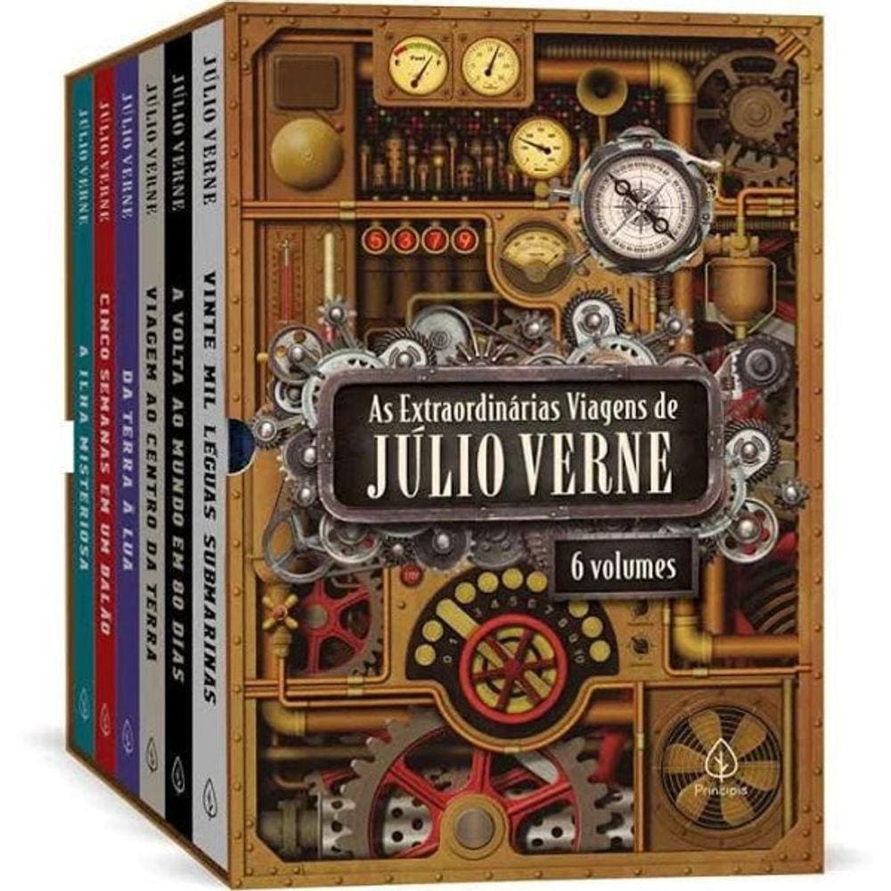 Livro As Extraordinárias Viagens Júlio Verne - Box 6 Livros