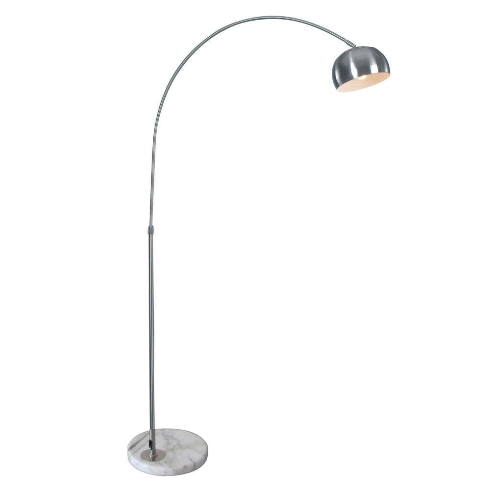 Luminária Chão Piso Arco Base Mármore Ajustável 801S-Bp