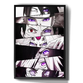 Quadro Anime Naruto Shippuden Desenho Com Moldura G02