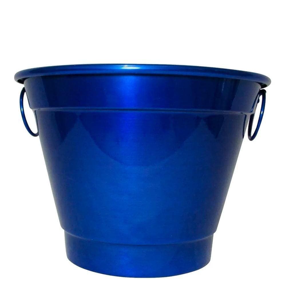 Balde De Gelo E Cerveja Térmico Em Alumínio 6,5L Azul Royal