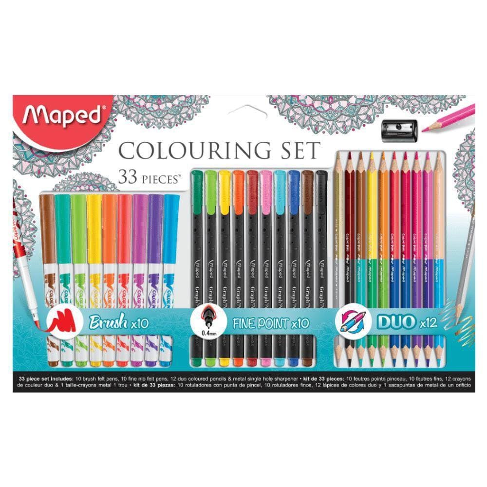 Conjunto Artístico Para Colorir 33 Peças Maped