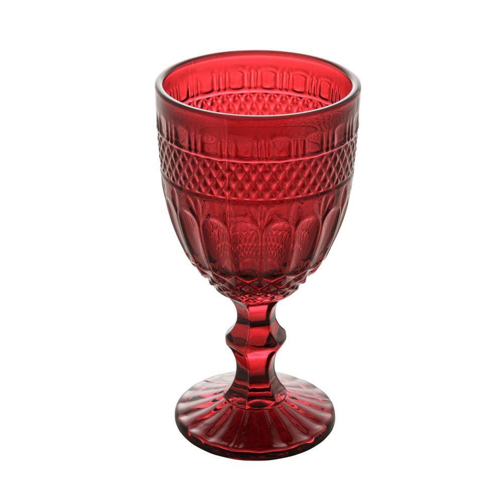 Conjunto 6 Taças Vidro Para Água Brand Vermelho 345Ml - Bon Gourmet