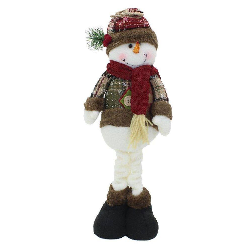 Boneco De Neve Natal Em Tecido 50Cm
