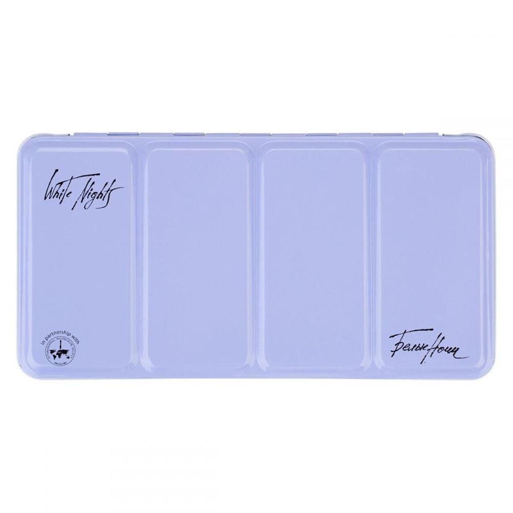 Estojo Metal Para Aquarela Pastilha White Nights 35 Pans