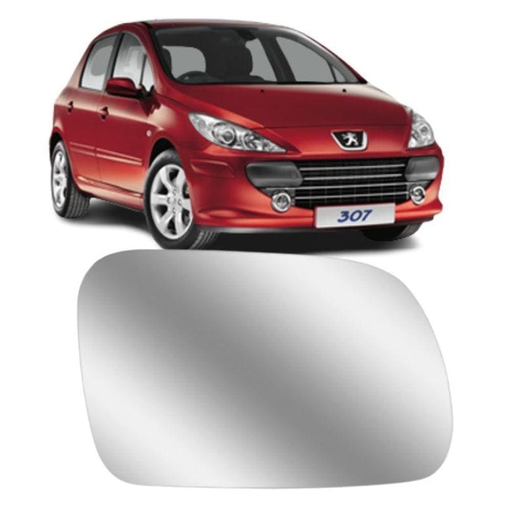 Lente Retrovisor Com Base Peugeot 307 Lado Esquerdo