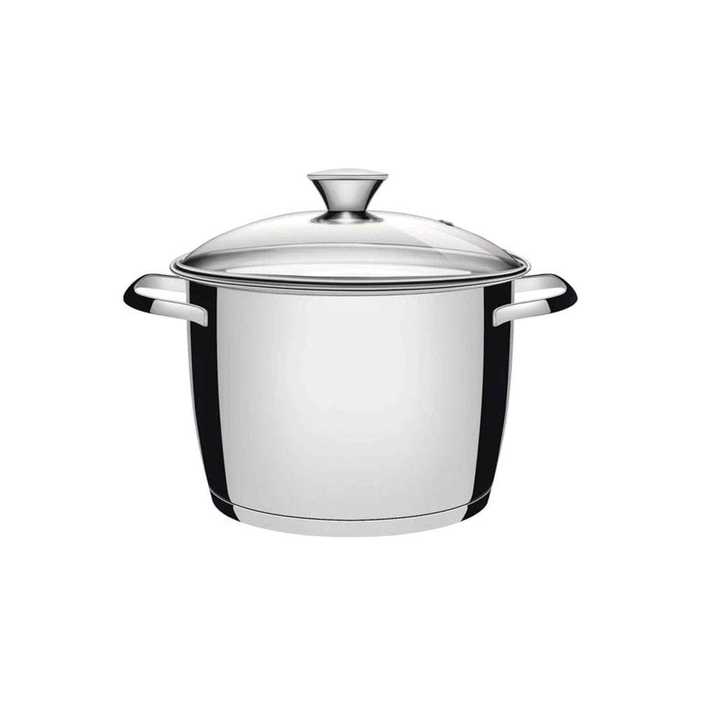 Caldeirão Tramontina Allegra em Aço Inox com Fundo Triplo e Tampa de Vidro 22 cm 5,5 L Tramontina