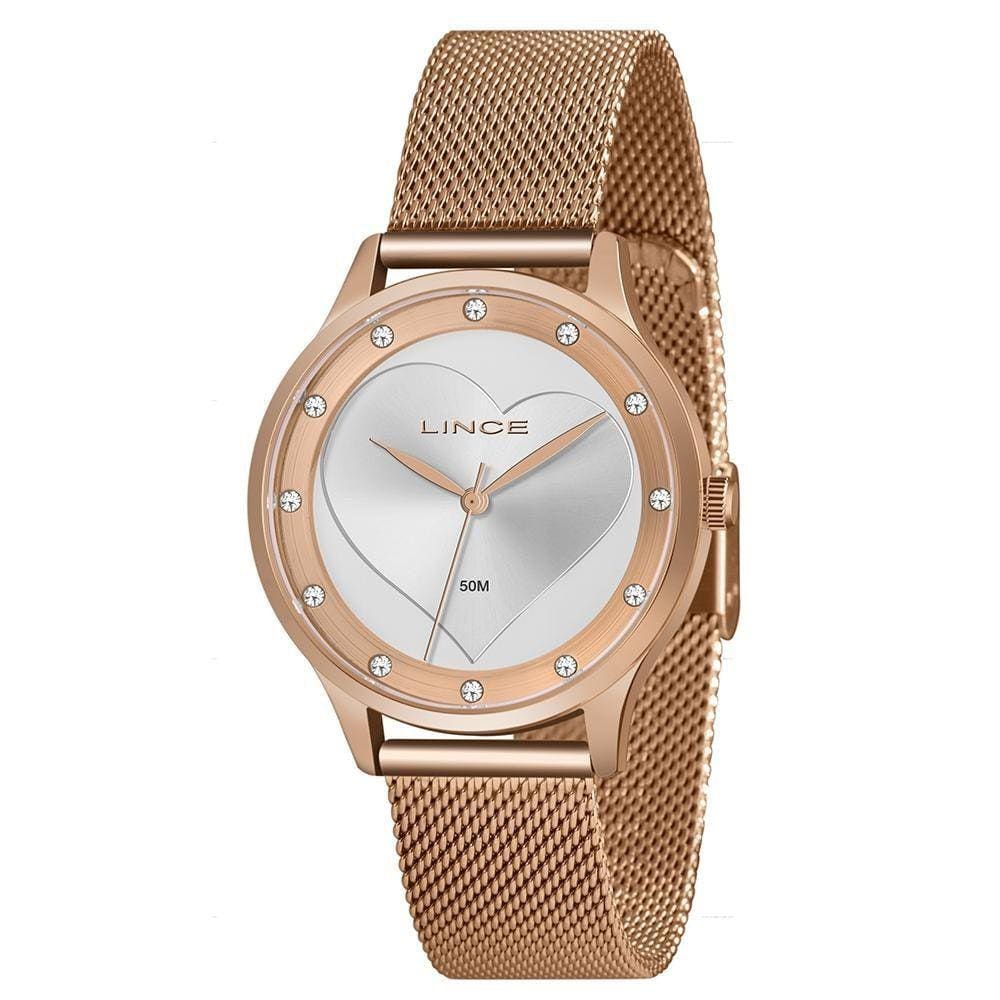 Relógio Lince Feminino Lrr4725L S1Rx Rose Com Pedras