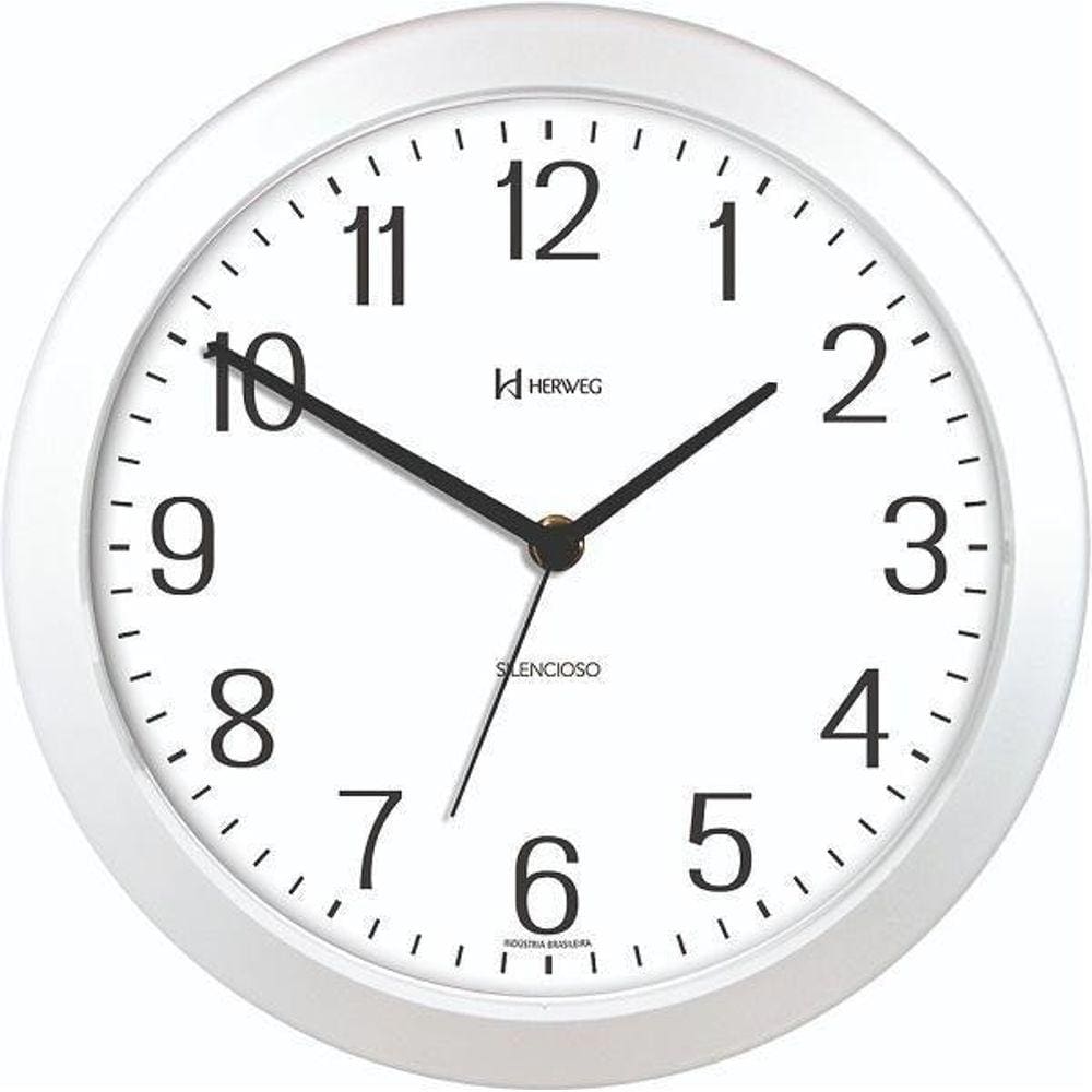 Relógio De Parede Herweg Silencioso Branco 660043-021