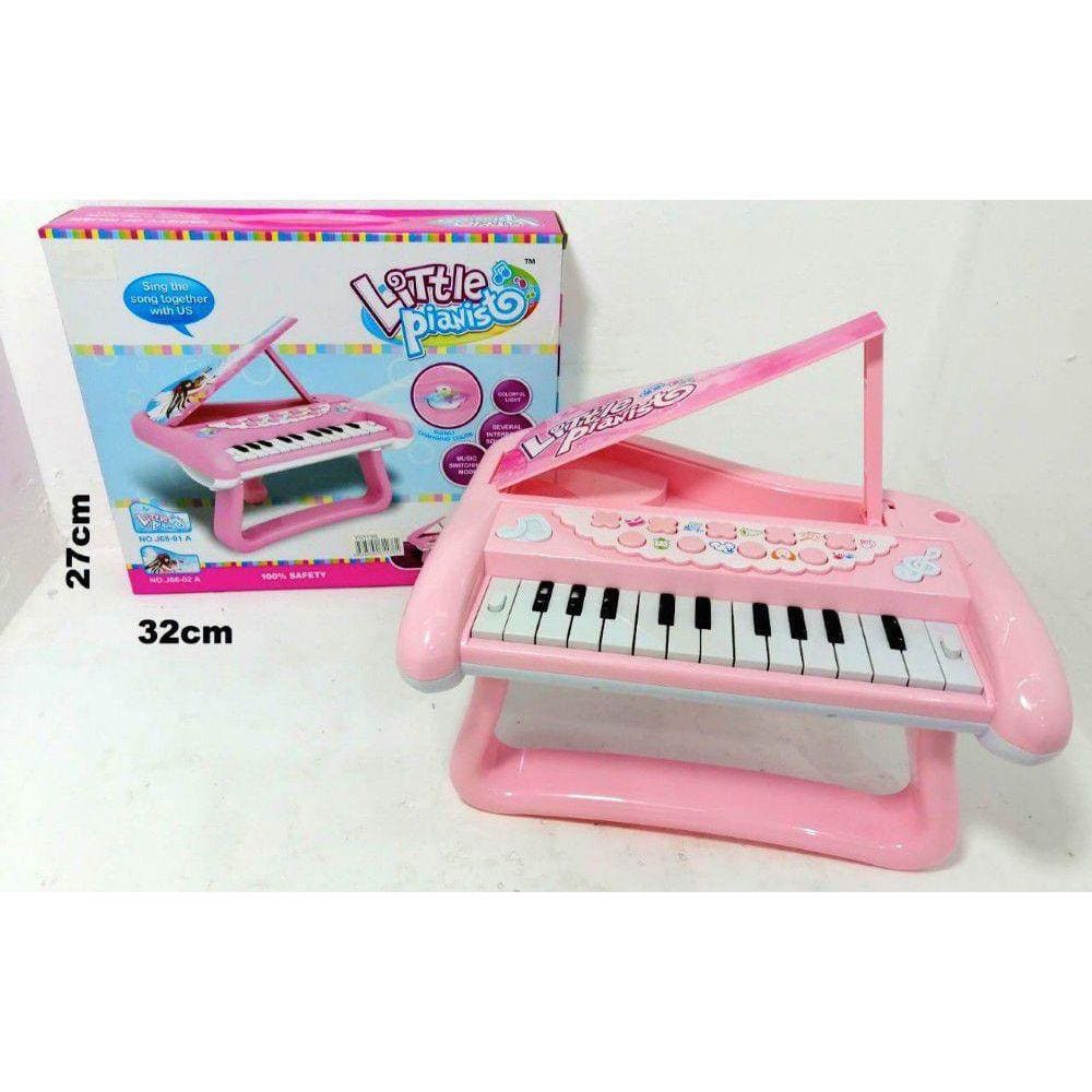 Teclado infantil piano coracao rosa16cm ref na15954w art brink