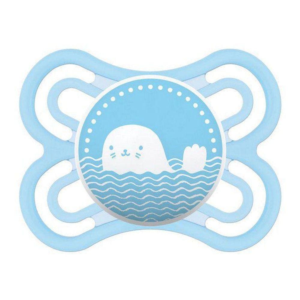 Chupeta Perfect Start Animais Marinhos Azul 2 Un 0-6M - Mam
