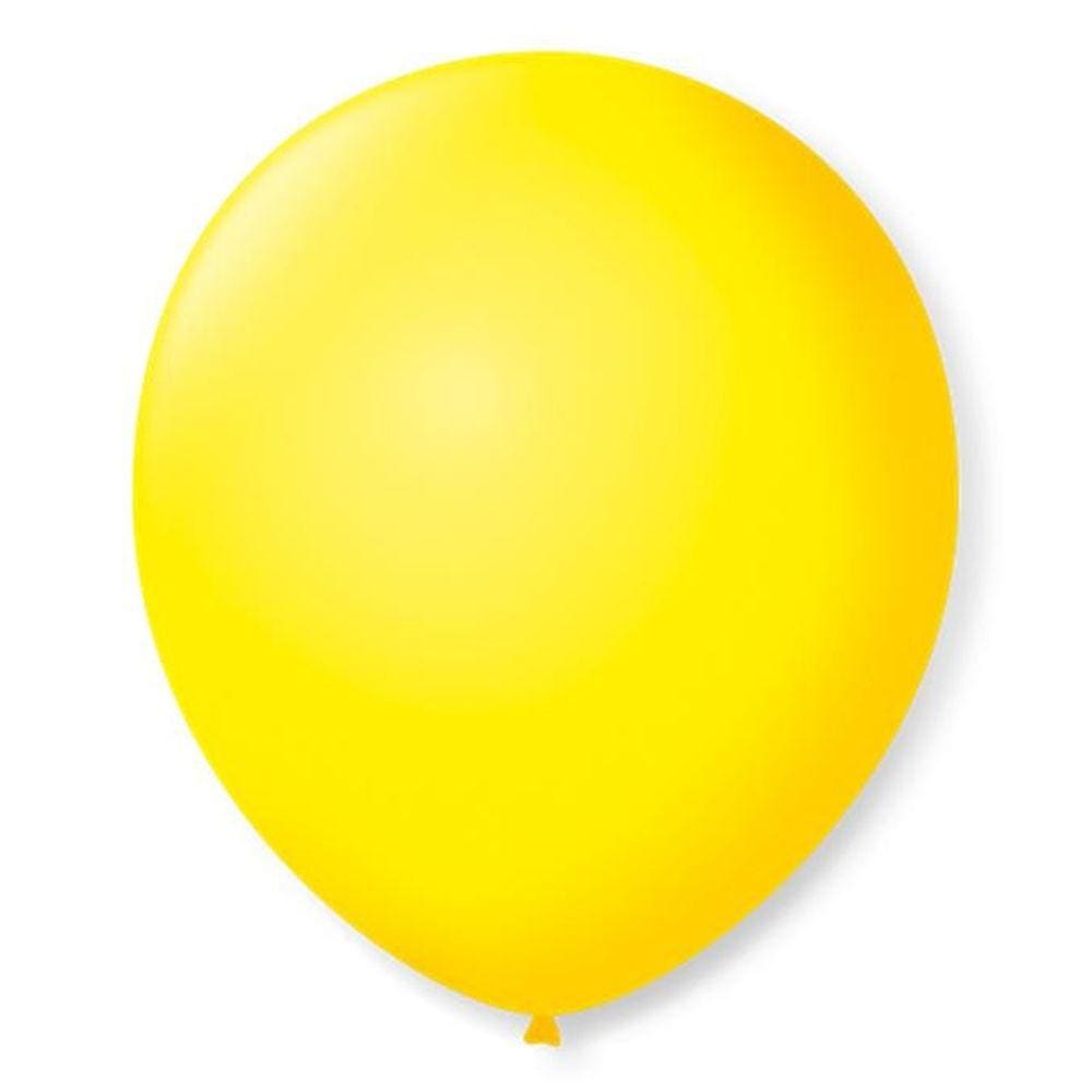 Balão São Roque Número 7 Amarelo Citrino 50 Unidades