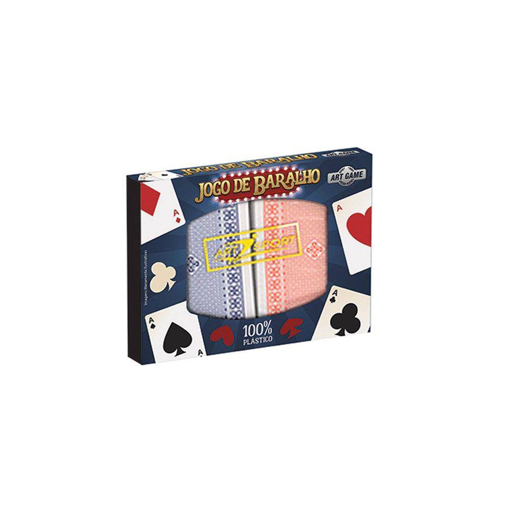 Jogo de cartas baralho na lata 2 jogos 54 cartas cada import