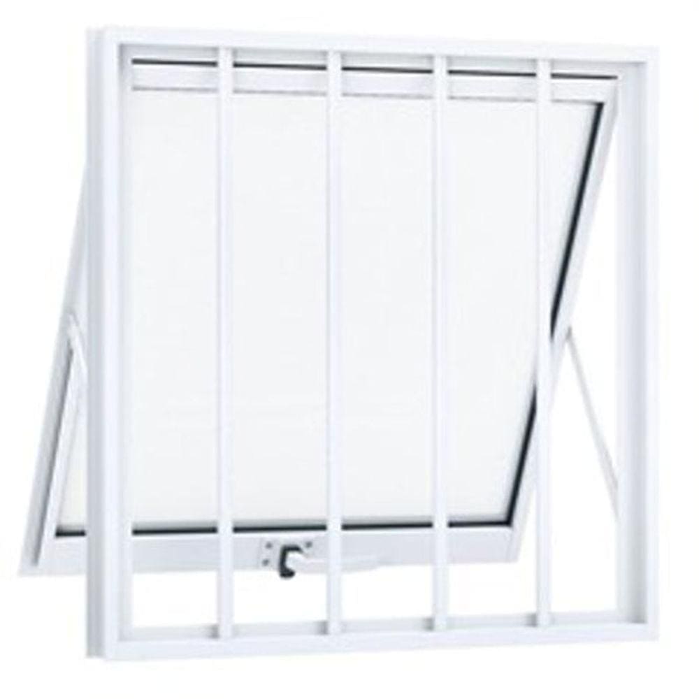 Janela Maxiar Esquadria Brasil Vetx 40X40 Branco Grade