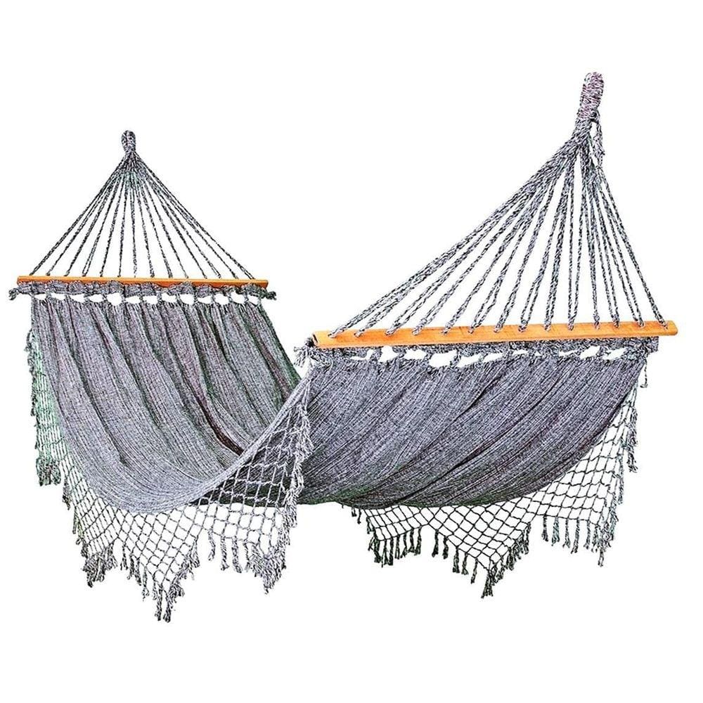 Rede De Dormir Descanso Cinza Mesclado Com Madeira