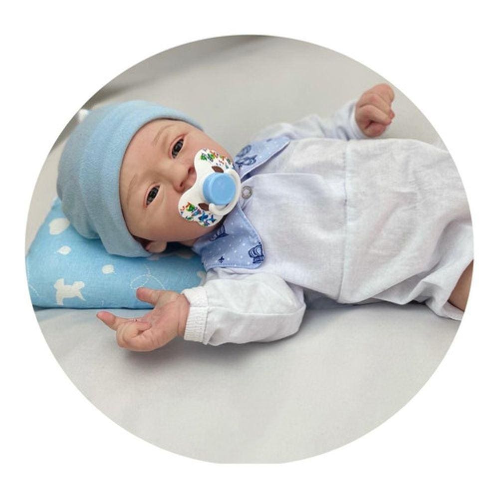 Bebe Reborn Menino Todo Em Silicone 57 Cm - Muito Realista - PRO