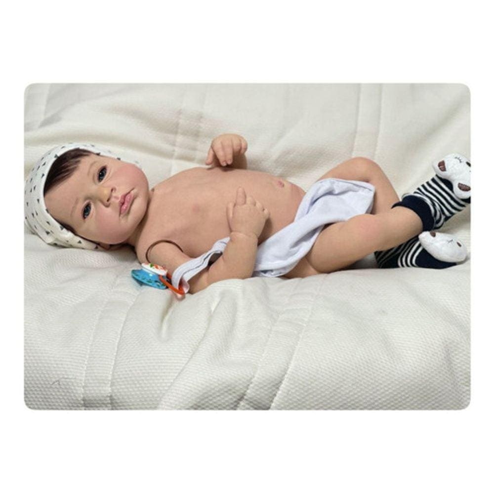 Bebê Reborn Menino Realista Lançamento Toma Banho