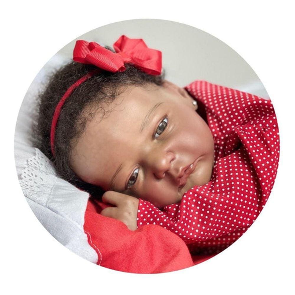 Bebe Reborn Negra Perfeita Realista Tecido Lindo Fofa