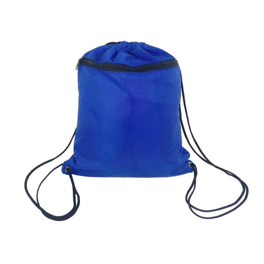 Bolsa Saco Esportivo Cordao Mochila Academia Azul
