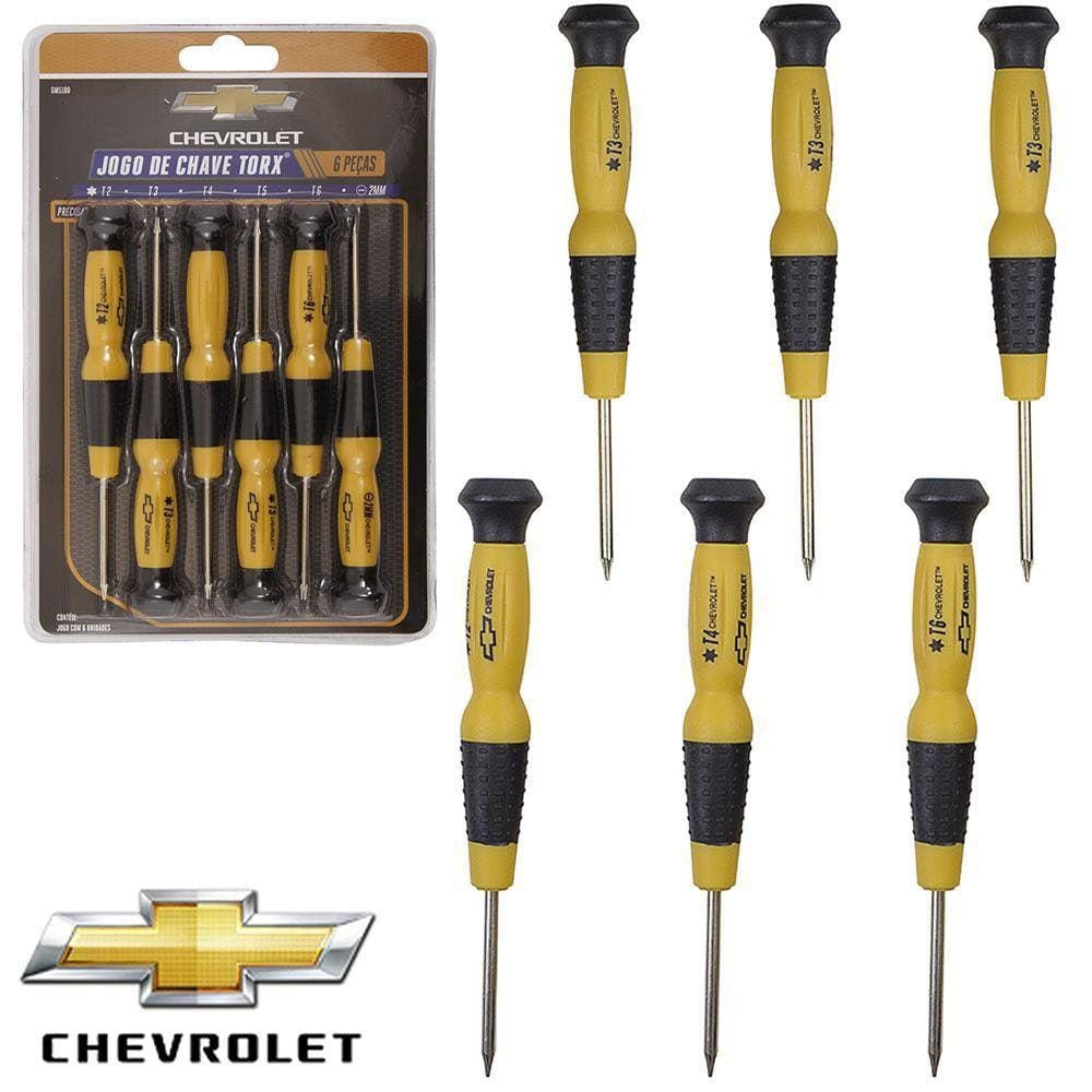 Jogo De Chave De Precisao Torx Com 6 Pecas Na Cartela