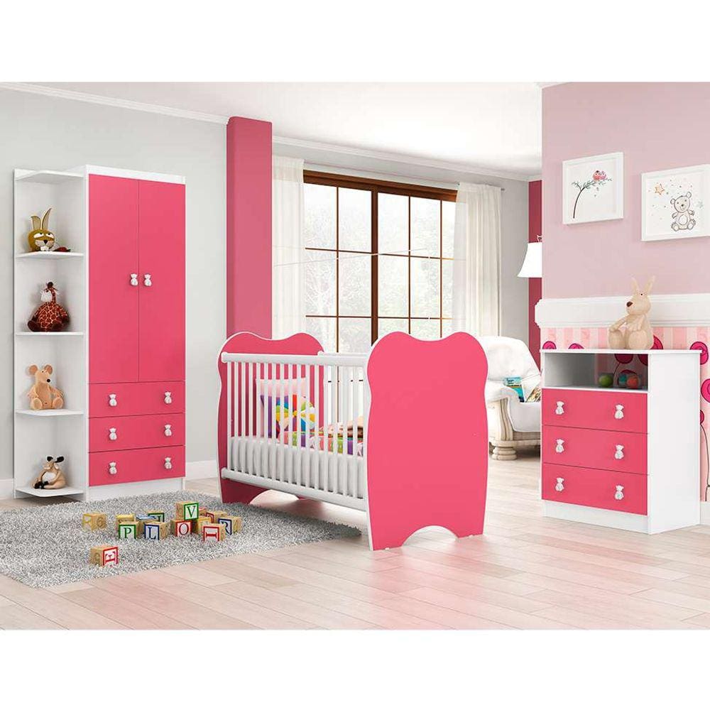 quarto infantil decorado nino i 2 pt 6 gv branco e rosa