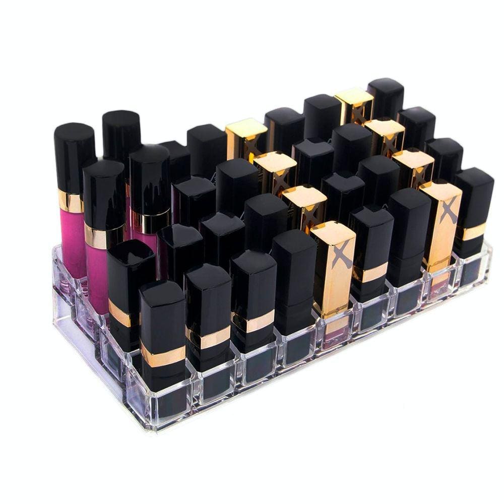 Organizador Porta Batom Com 36 Divisórias Em Acrílico