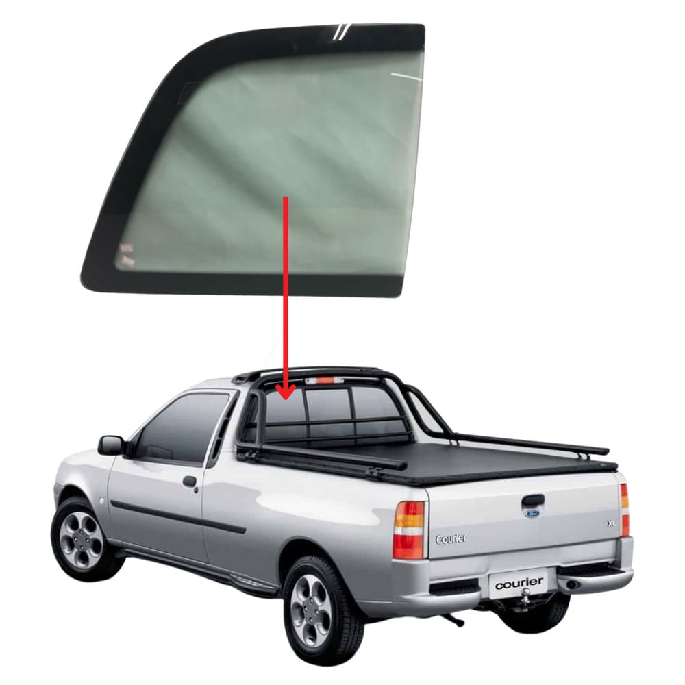 Vidro Vigia Fixo Traseiro Ford Courier Lado Esquerdo