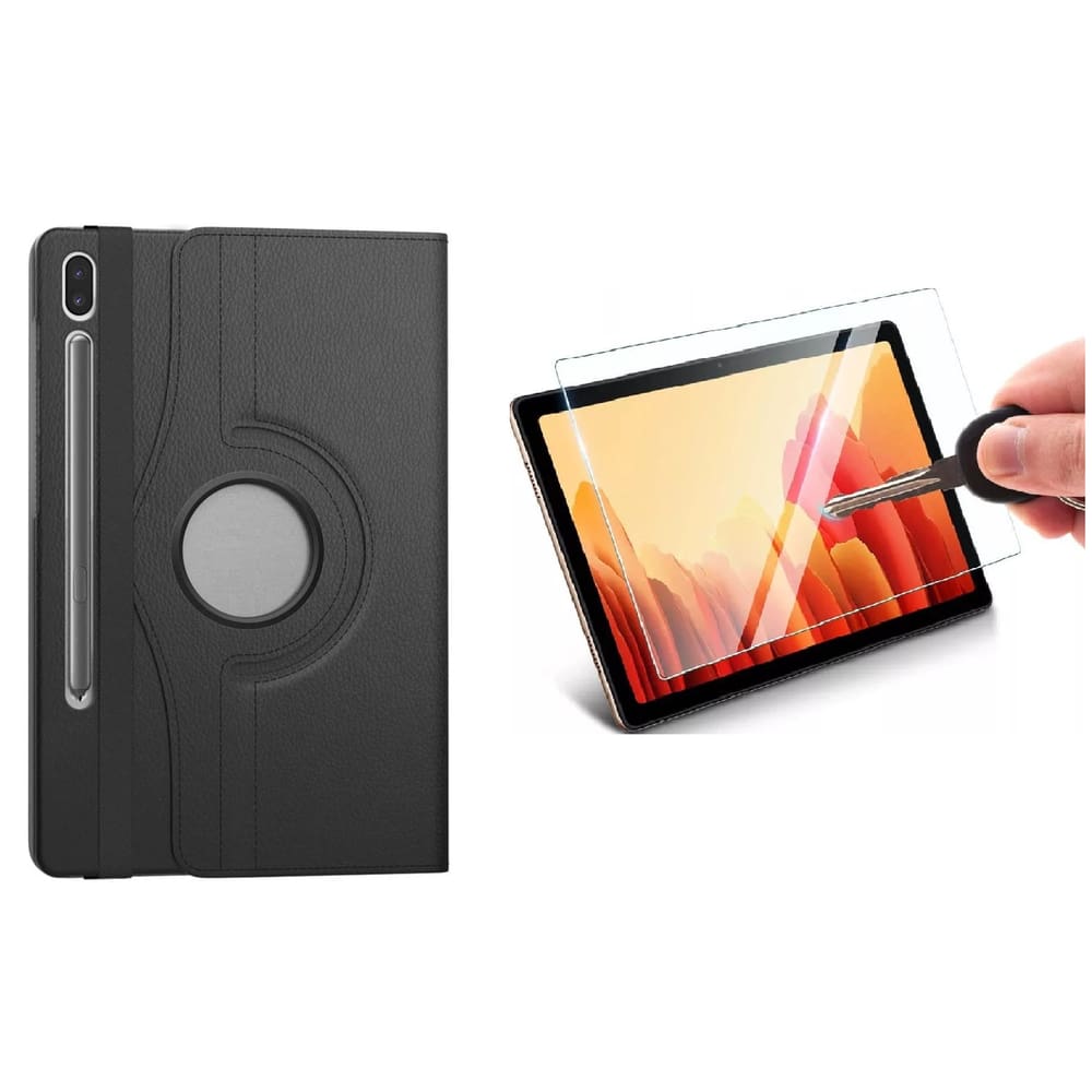 Capa Case Tablet Giratória + Película Para Samsung Tab S8 Plus
