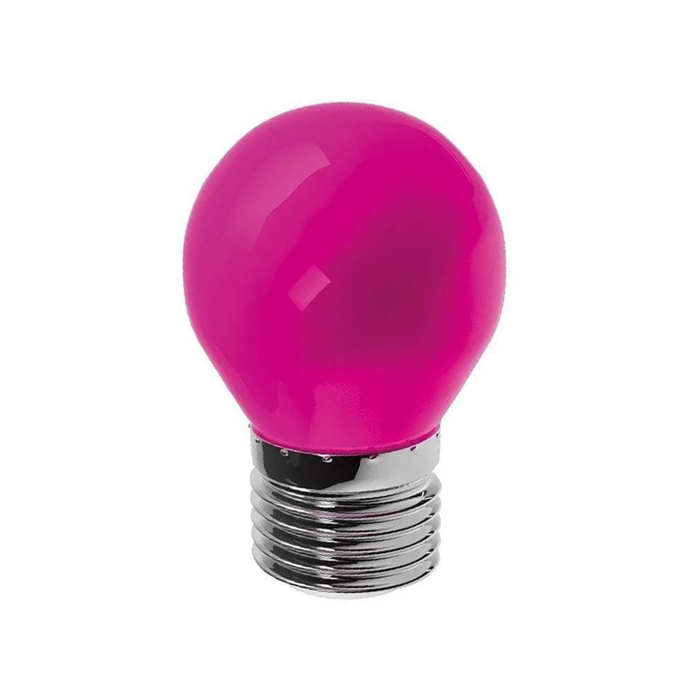 Lâmpada Led Bolinha Rosa G45 E27 6W Bivolt Lm754 Luminatti
